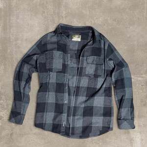 Vintage Dravus Grey Plaid Flannel Shirt, Soft Cotton, Size M — Y2K Grunge